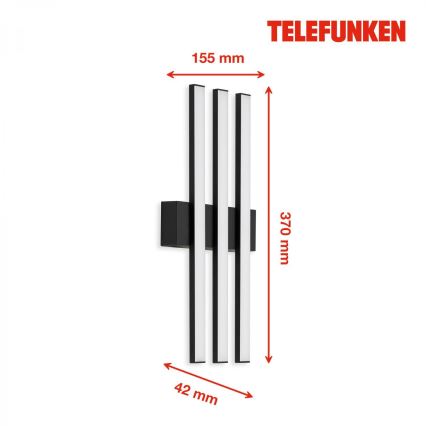 Telefunken 313105TF - LED vägglampa för utomhusbruk 3xLED/4W/230V IP44