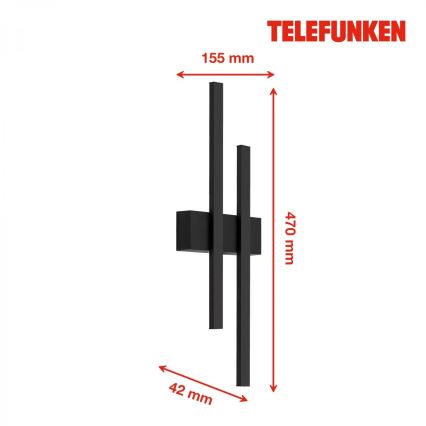 Telefunken 313205TF - LED utomhusväggarmatur 2xLED/4W/230V 4000K IP44