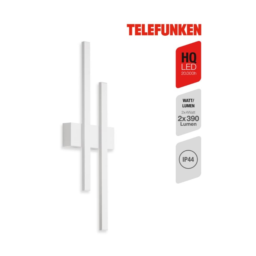 Telefunken 313206TF - LED vägglampa för utomhusbruk 2xLED/8W/230V IP44