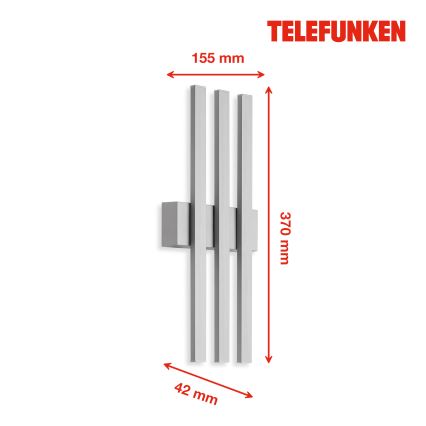 Telefunken 313304TF - LED vägglampa för utomhusbruk 3xLED/4W/230V IP44