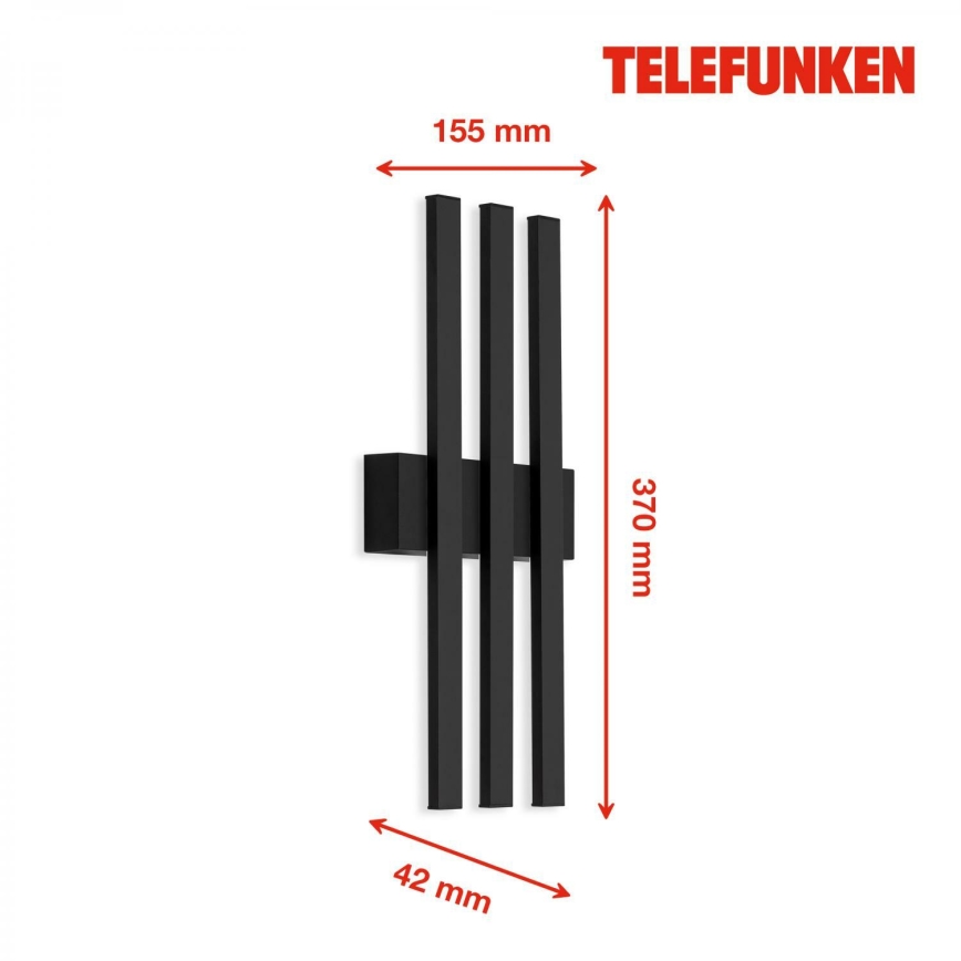 Telefunken 313305TF - LED vägglampa för utomhusbruk 3xLED/4W/230V IP44