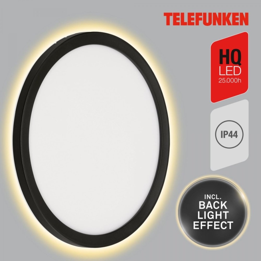 Telefunken 313405TF - LED utomhusvägglampa LED/15W/230V IP44 svart