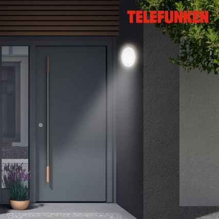 Telefunken 313706TF - LED Utomhus vägglampa med sensor LED/15W/230V IP44 vit