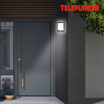 Telefunken 313805TF - LED utomhusvägglampa med sensor LED/15W/230V IP44
