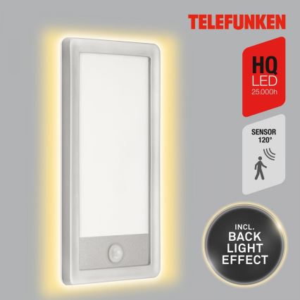 Telefunken 313904TF - LED Utomhus vägglampa med sensor LED/16W/230V IP44