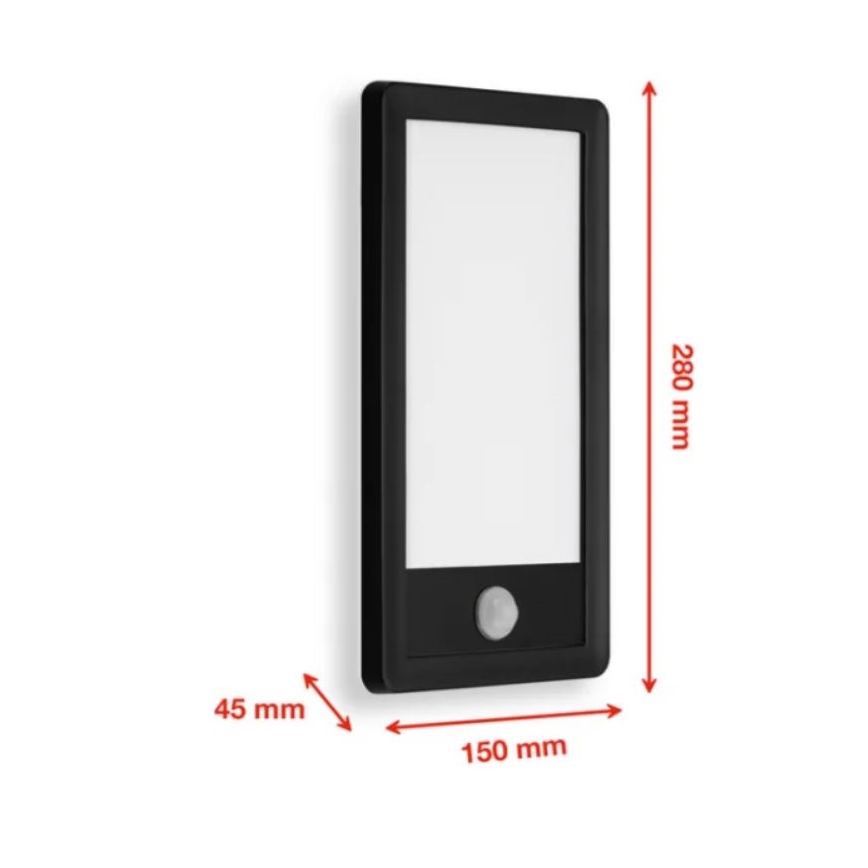 Telefunken 313905TF - LED utomhusvägglampa med sensor LED/16W/230V IP44
