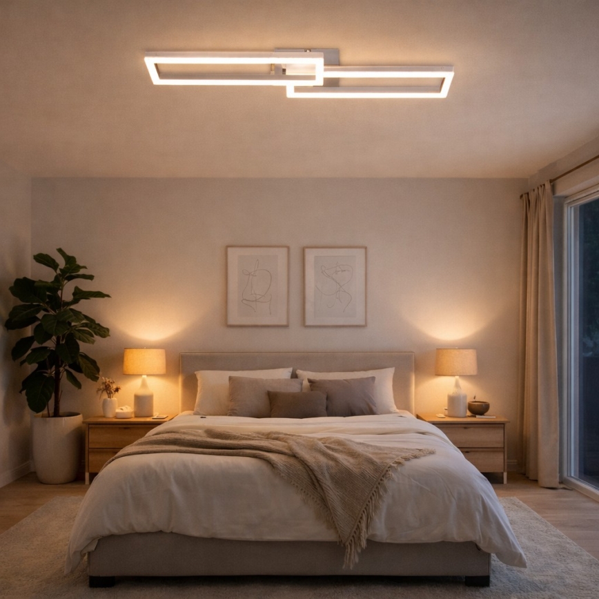Telefunken 316108TF - LED RGBW dimmbar taklampa FRAME LED/40W/230V 3000-6500K Wi-Fi Tuya mattkrom