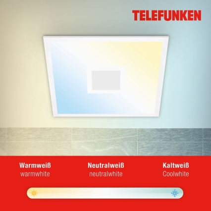 Telefunken 319106TF - RGBW Dimbar taklampa LED/24W/230V 2700-6500K vit + fjärrkontroll