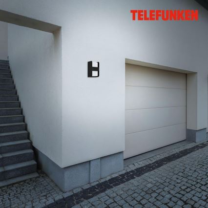 Telefunken 321005TF - Vägglampa för utomhusbruk 1xE27/12W/230V IP44 svart