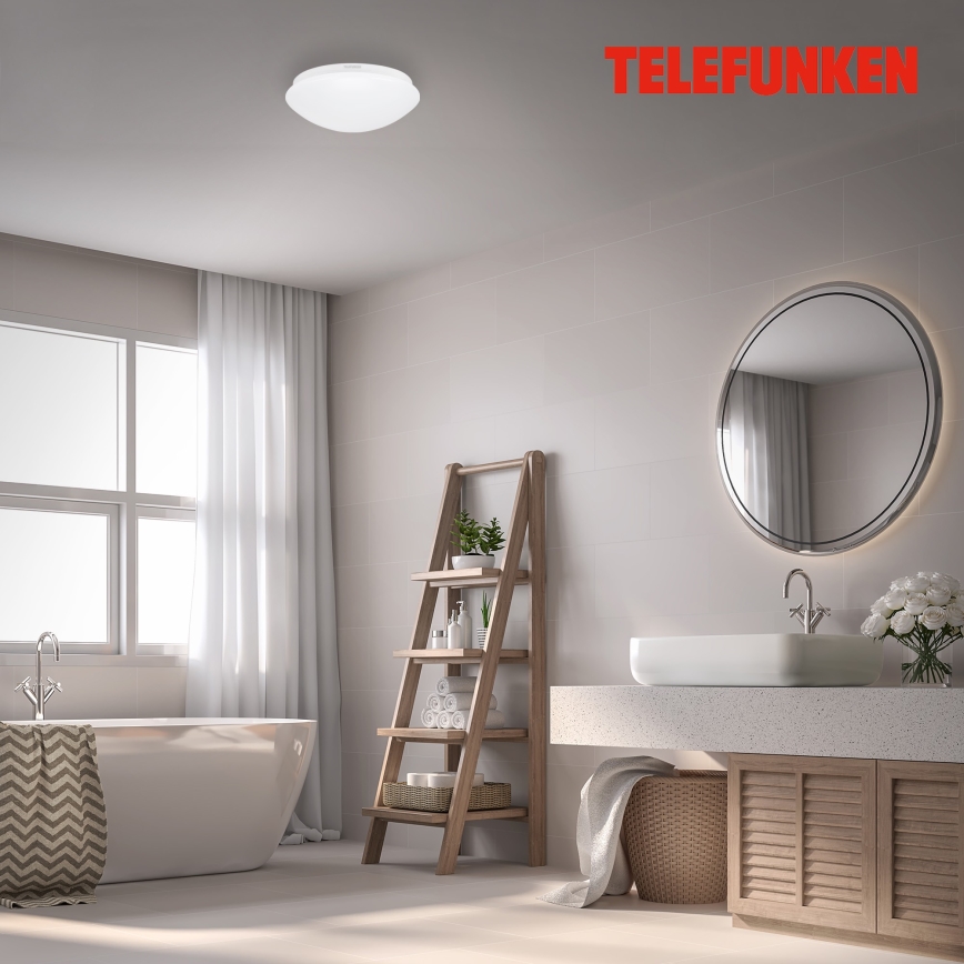 Telefunken 601206TF - LED taklampa för badrum med sensor LED/15W/230V IP44 diameter 28 cm