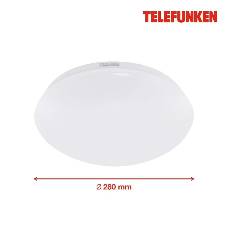 Telefunken 601206TF - LED taklampa för badrum med sensor LED/15W/230V IP44 diameter 28 cm
