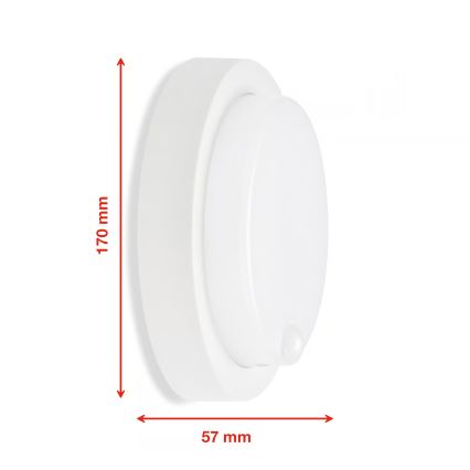 Telefunken - LED utomhusvägglampa med skymnings- och rörelsesensor LED/12W/230V IP44 vit