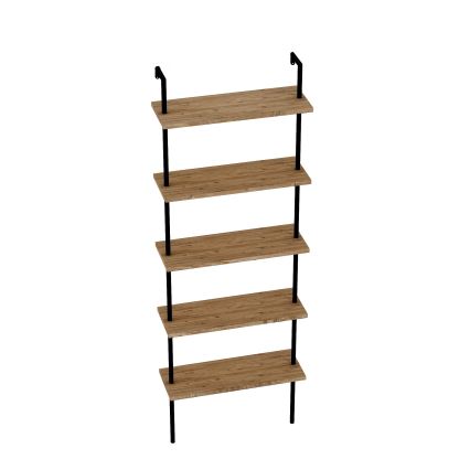 TEOS bokhylla 165x60 cm svart/atlantic tall