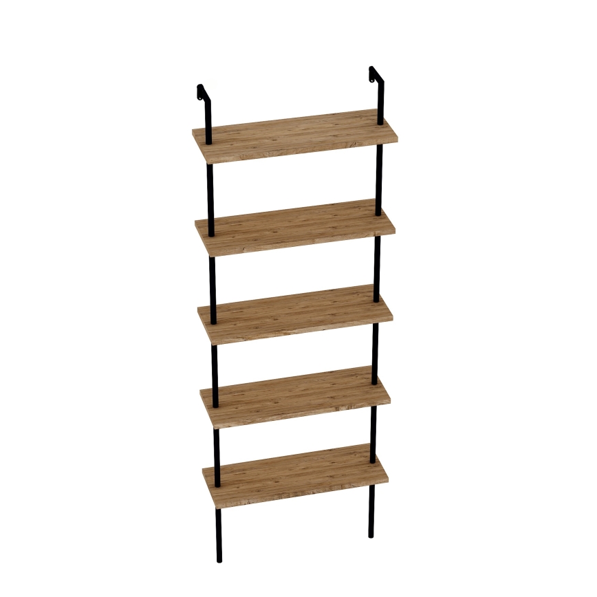 TEOS bokhylla 165x60 cm svart/atlantic tall