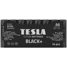 Tesla Batteries - 24 delar Alkaliskt batteri AA BLACK+ 1,5V