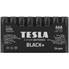 Tesla Batteries - 24 delar Alkaliskt batteri AAA BLACK+ 1,5V