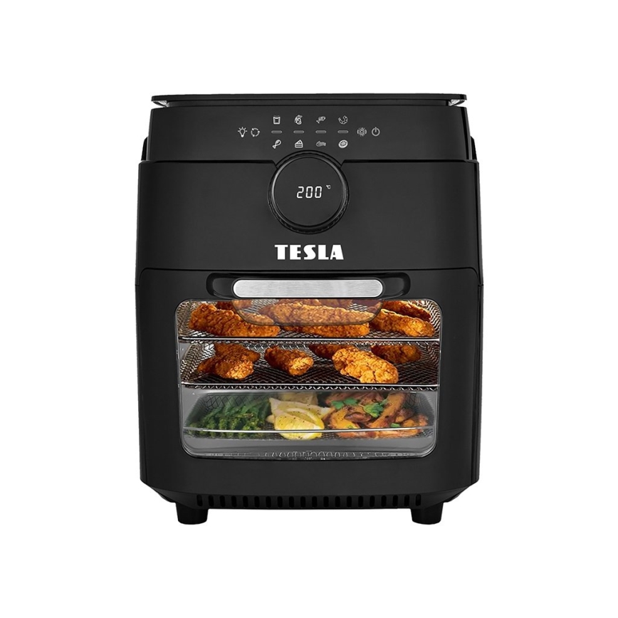 TESLA Electronics AirCook & Grill - Smart multifunktionell digital varmluftsfritös 12 l 1800W/230V Wi-Fi