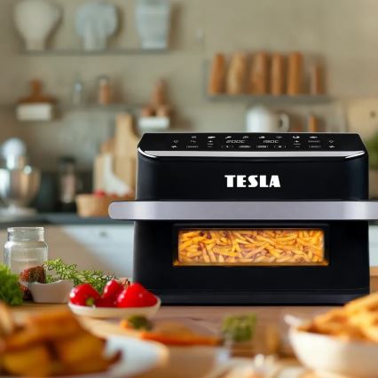 TESLA Electronics AirCook - Multifunktionell dubbel digital varmluftsfritös 10 l 2400W/230V