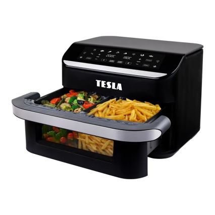 TESLA Electronics AirCook - Multifunktionell dubbel digital varmluftsfritös 10 l 2400W/230V