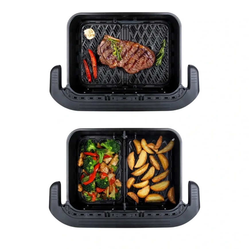 TESLA Electronics AirCook - Multifunktionell dubbel digital varmluftsfritös 10 l 2400W/230V