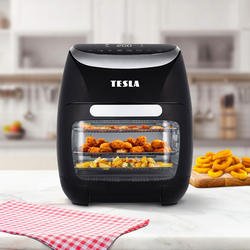 TESLA Electronics AirCook - Multifunktionell digital varmluftsfritös 11 l 2000W/230V