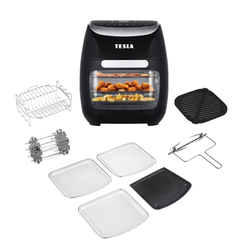 TESLA Electronics AirCook - Multifunktionell digital varmluftsfritös 11 l 2000W/230V
