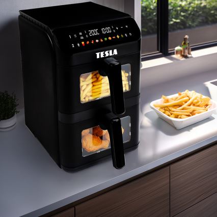 TESLA Electronics AirCook - Multifunktionell digital varmluftsfritös 11 l 2800W/230V svart