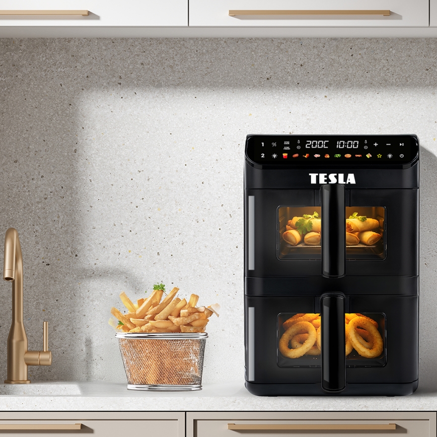 TESLA Electronics AirCook - Multifunktionell digital varmluftsfritös 11 l 2800W/230V svart