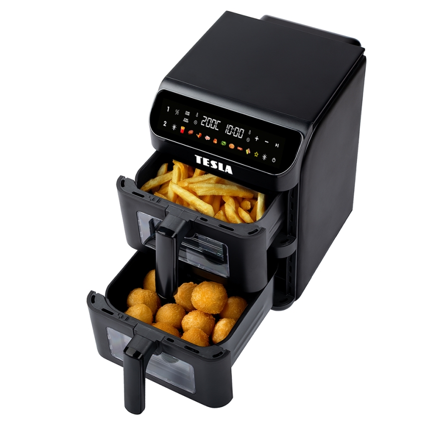 TESLA Electronics AirCook - Multifunktionell digital varmluftsfritös 11 l 2800W/230V svart