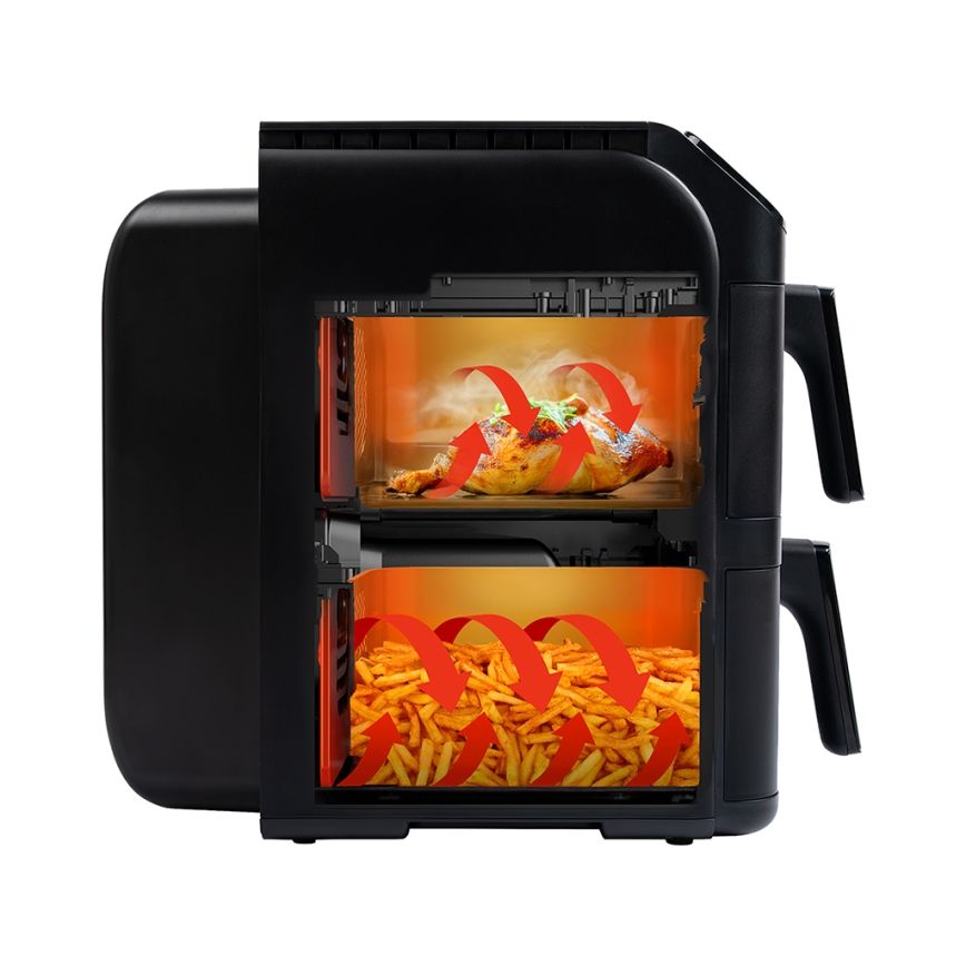 TESLA Electronics AirCook - Multifunktionell digital varmluftsfritös 11 l 2800W/230V svart