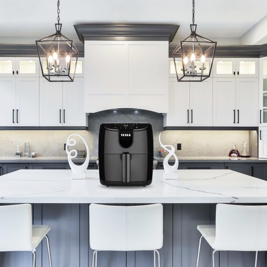 TESLA Electronics AirCook - Multifunktionell digital varmluftsfritös 4 l 1500W/230V