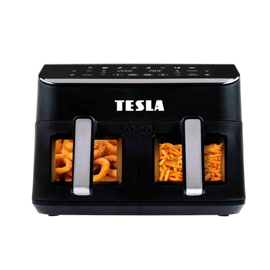 TESLA Electronics AirCook - Multifunktionell dubbel digital varmluftsfritös 9 l 2400W/230V