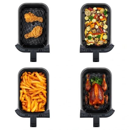 TESLA Electronics AirCook - Multifunktionell dubbel digital varmluftsfritös 9 l 2400W/230V