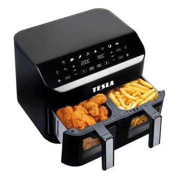 TESLA Electronics AirCook - Multifunktionell dubbel digital varmluftsfritös 9 l 2400W/230V