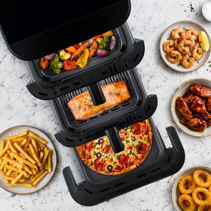 TESLA Electronics AirCook - Varmluftsfritös med tre zoner 14,5 l 2800W/230V svart