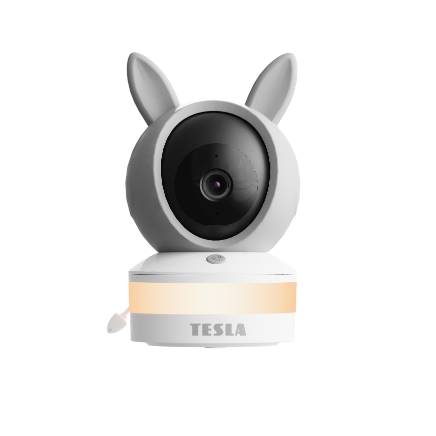 TESLA Electronics Bambino - Smart babymonitor 4 MP 2560p 5V Wi-Fi Tuya grå/vit