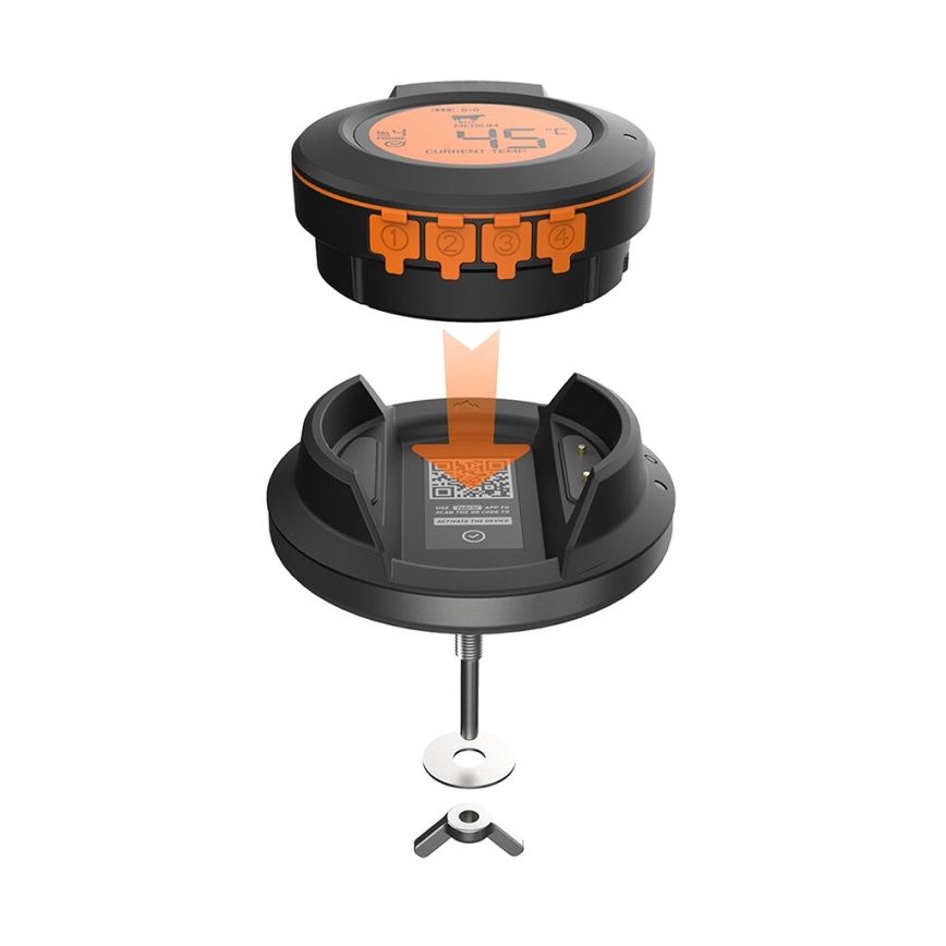 TESLA Electronics Cook - Digitalt kötttermometer med sond 0-400 °C 2xAA IP65