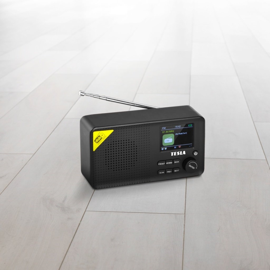 TESLA Electronics - DAB+ FM-radio 5W/4000 mAh svart