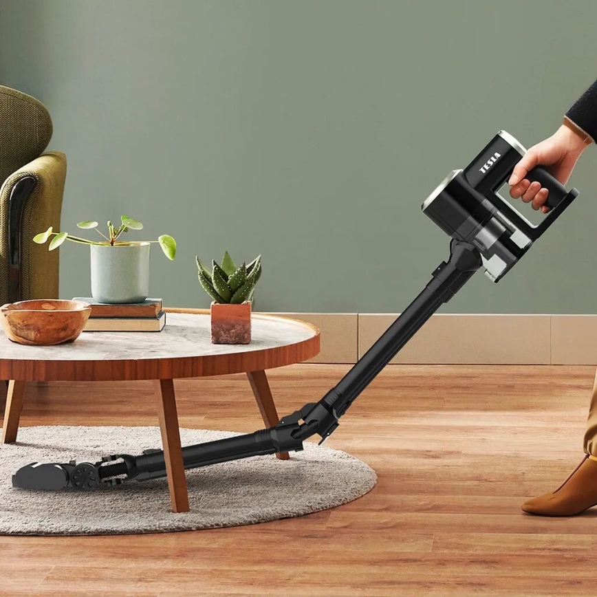 TESLA Electronics PureStar - Flexibel trådlös stavdammsugare 2-i-1 150W/2200 mAh svart