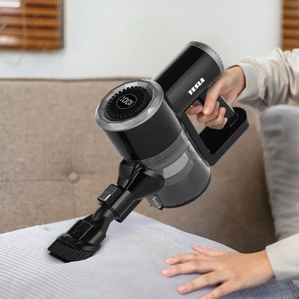 TESLA Electronics PureStar - Flexibel trådlös stavdammsugare 2-i-1 150W/2200 mAh svart