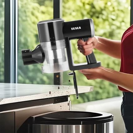 TESLA Electronics PureStar - Flexibel trådlös stavdammsugare 2-i-1 150W/2200 mAh svart