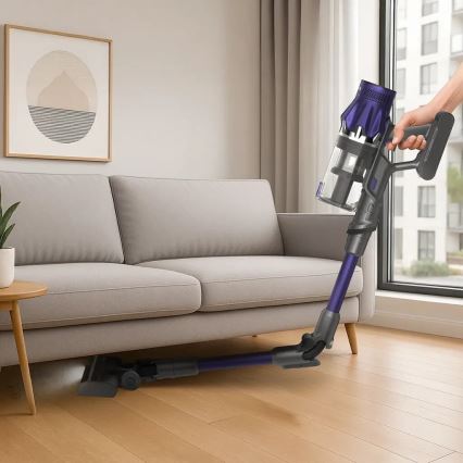 TESLA Electronics PureStar - Flexibel trådlös stavdammsugare 2-i-1 250W/2200 mAh grå/lila