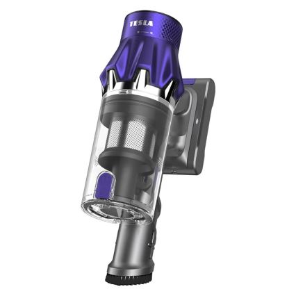 TESLA Electronics PureStar - Flexibel trådlös stavdammsugare 2-i-1 250W/2200 mAh grå/lila