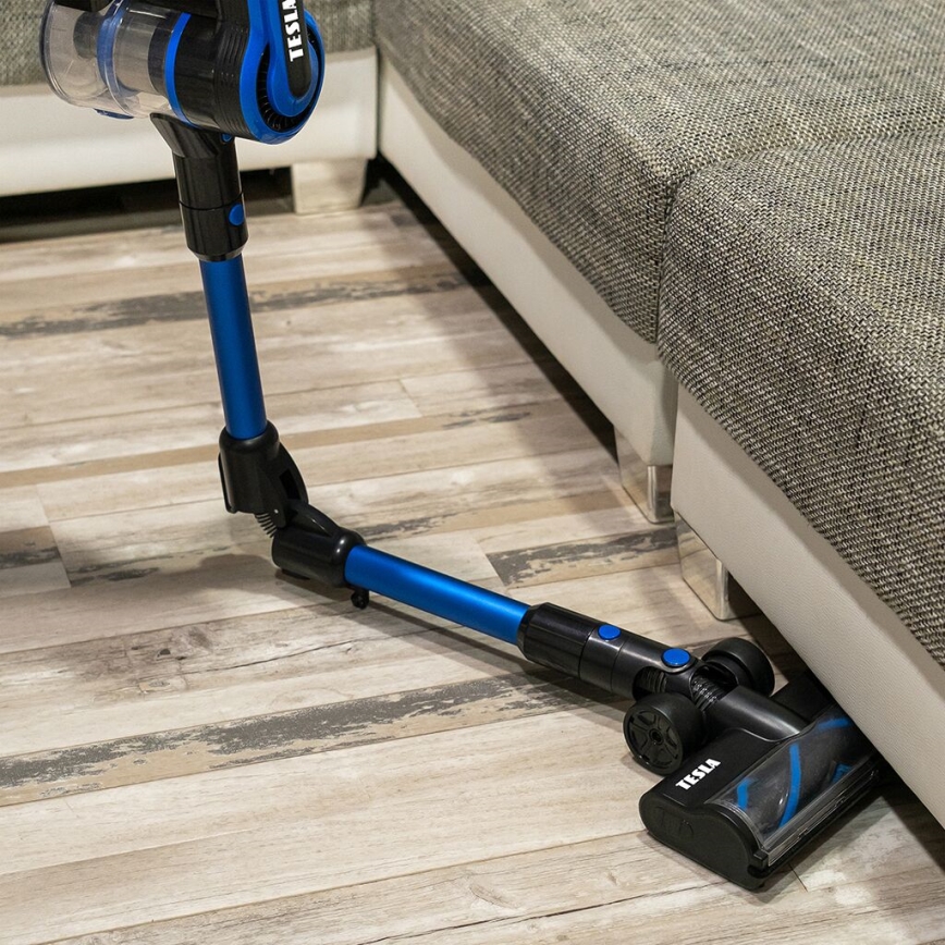 TESLA Electronics PureStar - Flexibel trådlös stavdammsugare 3-i-1 300W/2200 mAh svart/blå