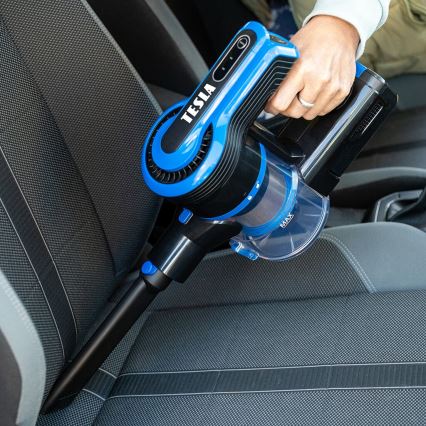 TESLA Electronics PureStar - Flexibel trådlös stavdammsugare 3-i-1 300W/2200 mAh svart/blå