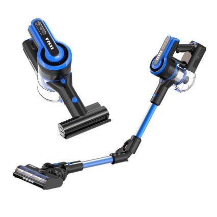 TESLA Electronics PureStar - Flexibel trådlös stavdammsugare 3-i-1 300W/2200 mAh svart/blå