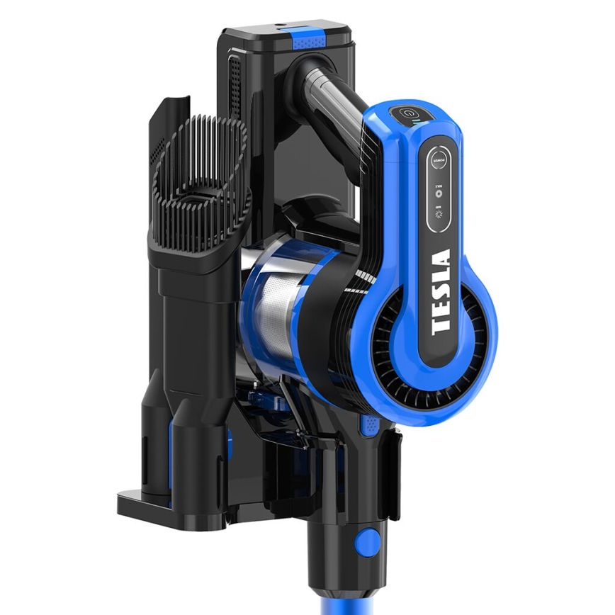 TESLA Electronics PureStar - Flexibel trådlös stavdammsugare 3-i-1 300W/2200 mAh svart/blå