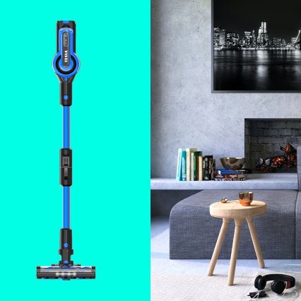 TESLA Electronics PureStar - Flexibel trådlös stavdammsugare 3-i-1 300W/2200 mAh svart/blå