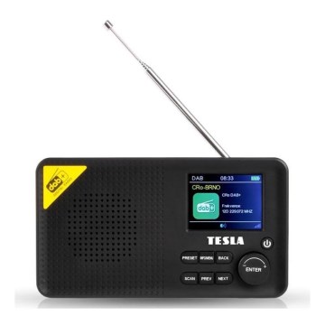 TESLA Electronics - Radio DAB+ FM 5W/1800 mAh svart