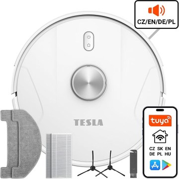 TESLA Electronics RoboStar - Smart robotdammsugare 2-i-1 2600 mAh Wi-Fi vit